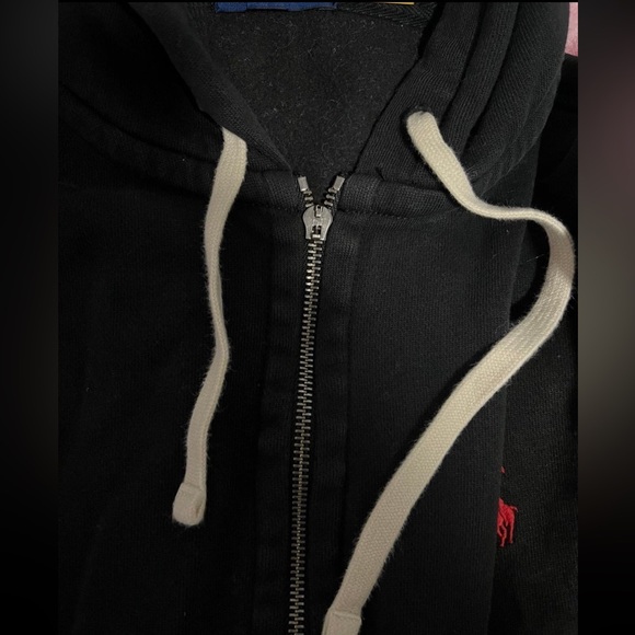 Black Polo Ralph Lauren Hoodie Size Medium - Picture 3 of 4